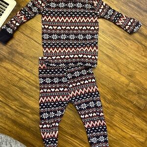 Old Navy Kids Pajama Set - Navy and Red Pattern